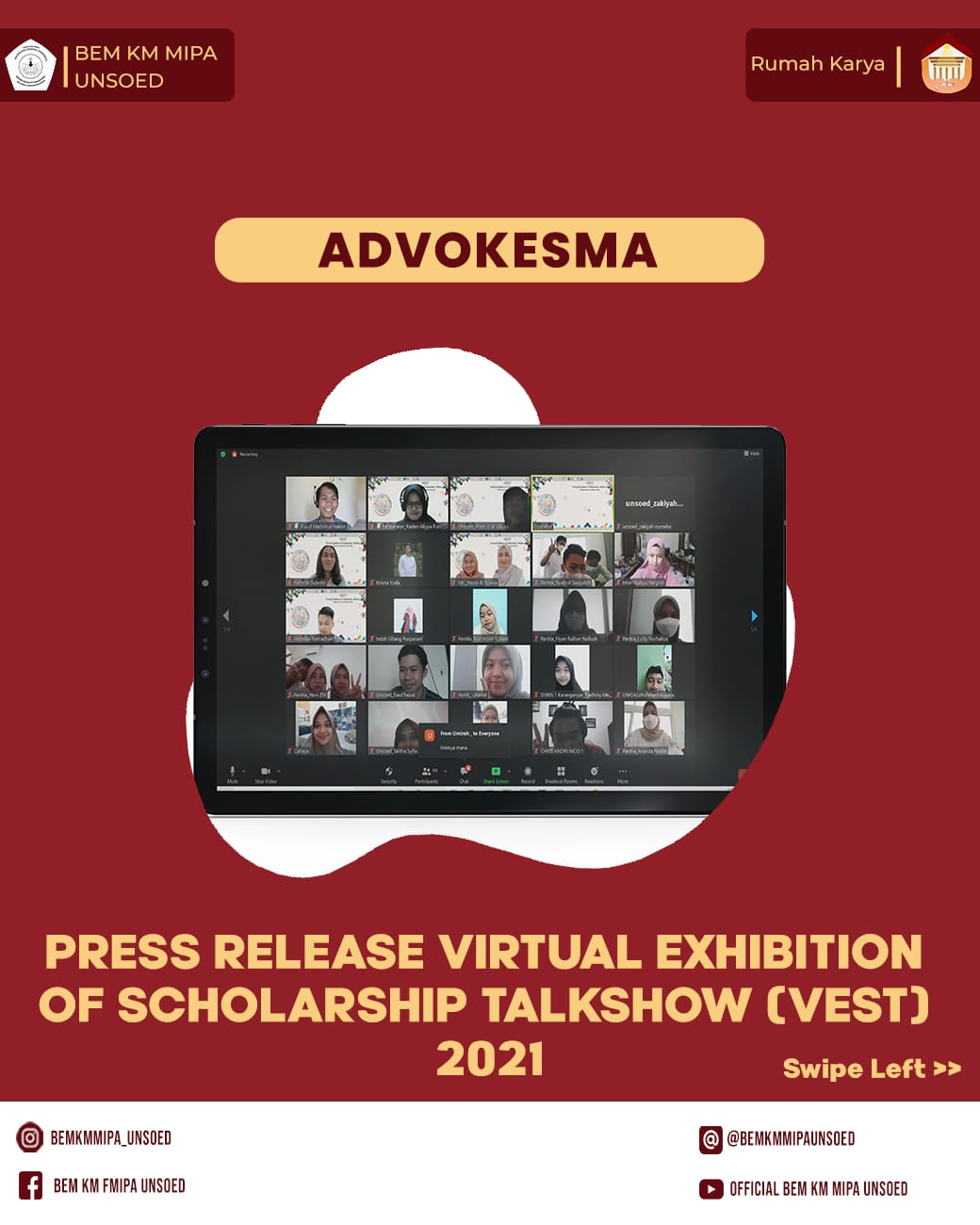 VIRTUAL EXHIBITION OF SCHOLARSHIP TALKSHOW (VEST) 2021