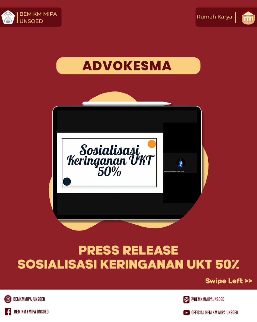 SOSIALISASI KERINGANAN UKT 50%